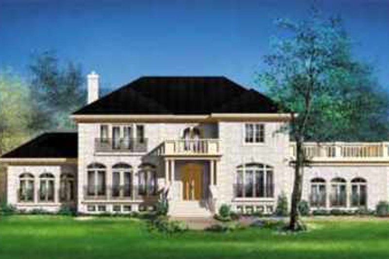 European Style House Plan - 4 Beds 2.5 Baths 3835 Sq/Ft Plan #25-253