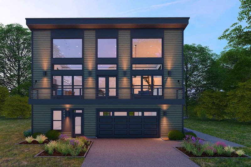 Architectural House Design - Exterior - Front Elevation 4 for Country House Plan #932-1299 - 3 bed, 2 bath