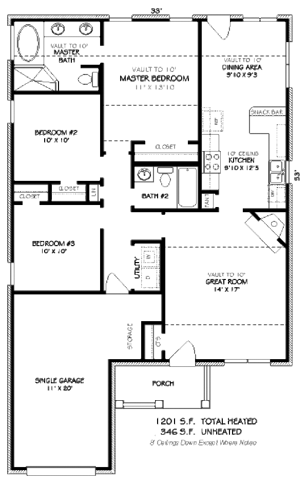 Traditional Floor Plan - Main Floor Plan #424-51