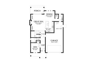 Floor Plan - Main Floor for Contemporary House Plan #48-1035 - 4 bed, 2.5 bath