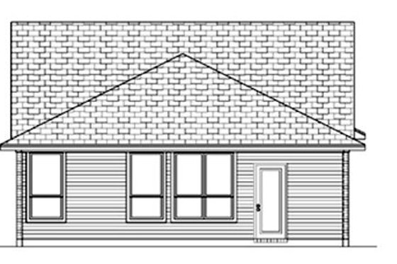 Exterior - Rear Elevation for Craftsman House Plan #84-285 - 3 bed, 2 bath