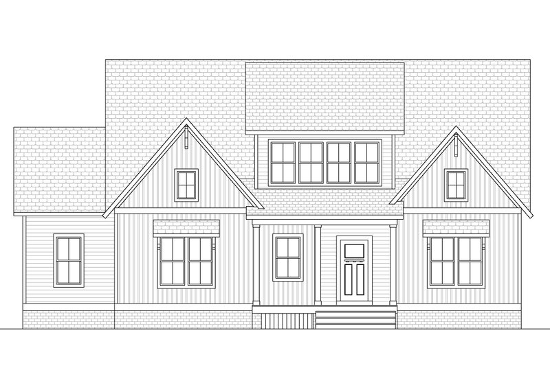 House Blueprint - Exterior - Front Elevation 6 for Craftsman House Plan #1080-34 - 4 bed, 3 bath