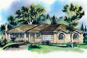 Mediterranean Style House Plan - 2 Beds 2 Baths 1197 Sq/Ft Plan #18-124 