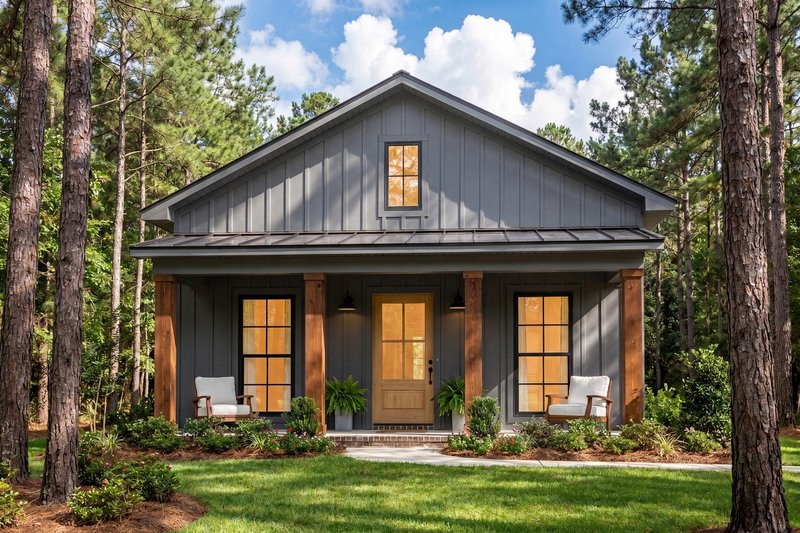 House Plan Design - Exterior - Front Elevation 3 for Farmhouse House Plan #430-257 - 1 bed, 1 bath