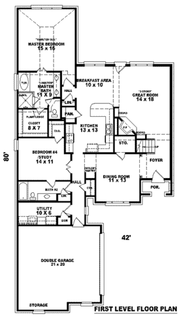 European Floor Plan - Main Floor Plan #81-995