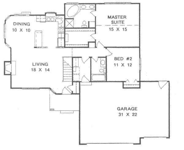 Traditional Floor Plan - Main Floor Plan #58-124