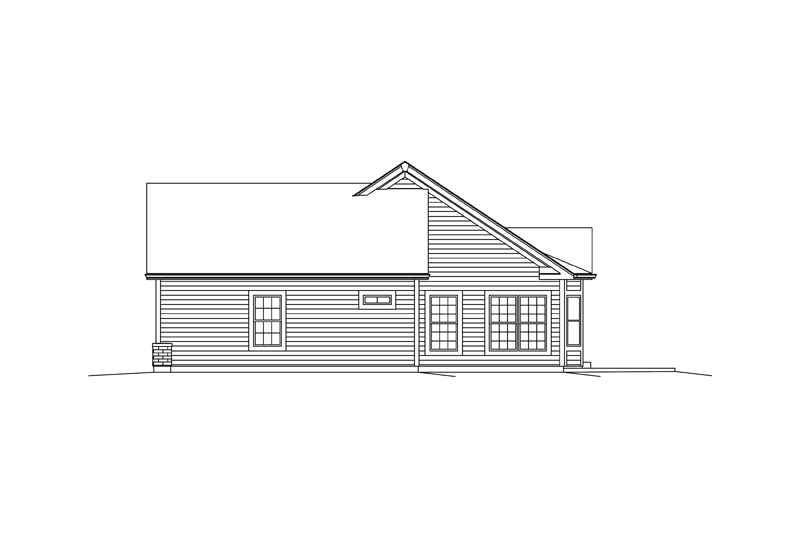 House Plan Design - Exterior - Other Elevation 1 for Ranch House Plan #57-623 - 3 bed, 2 bath