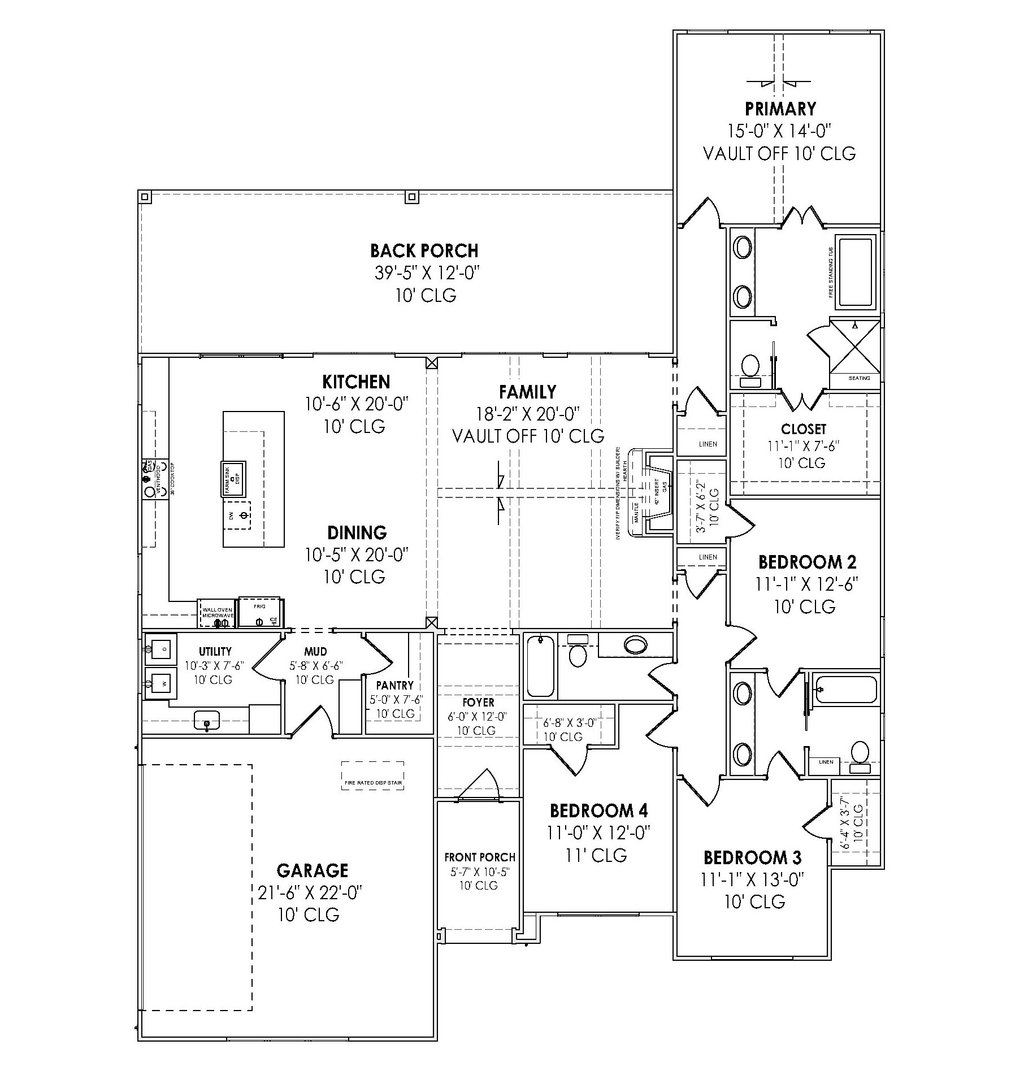 Mediterranean Style House Plan - 4 Beds 3 Baths 2337 Sq/Ft Plan #1096 ...