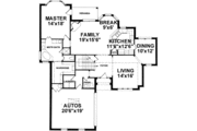 European Style House Plan - 3 Beds 2.5 Baths 2384 Sq/Ft Plan #141-107 