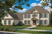 Colonial Style House Plan - 5 Beds 3.5 Baths 3978 Sq/Ft Plan #17-1182 Exterior 