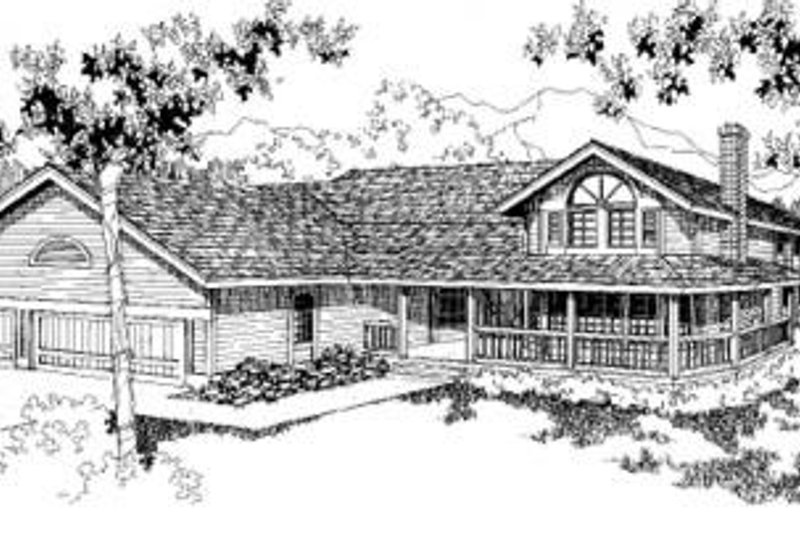 House Blueprint - Traditional Exterior - Front Elevation Plan #60-315