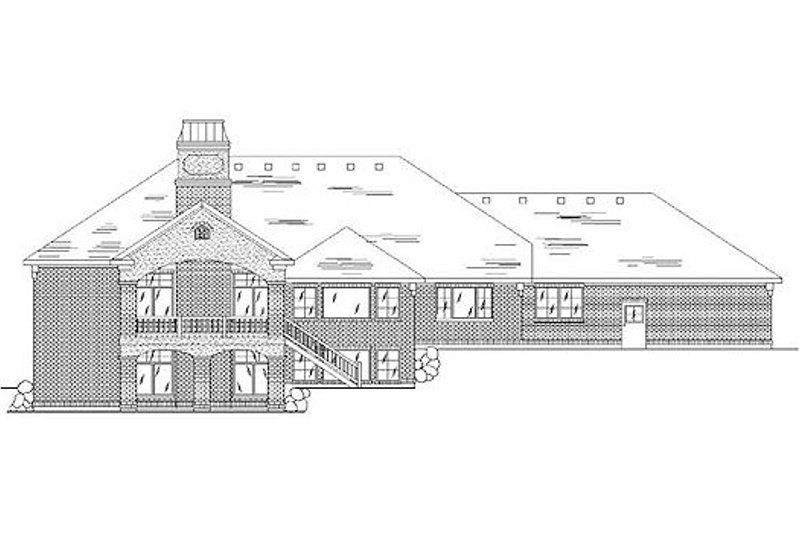 House Design - Exterior - Rear Elevation for European House Plan #5-284 - 5 bed, 3 bath
