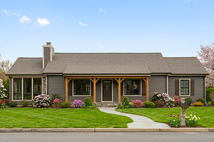 Exterior - Front Elevation for Country House Plan #30-256 - 3 bed, 2 bath