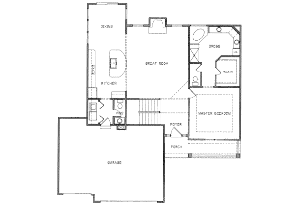 Traditional Floor Plan - Main Floor Plan #6-206