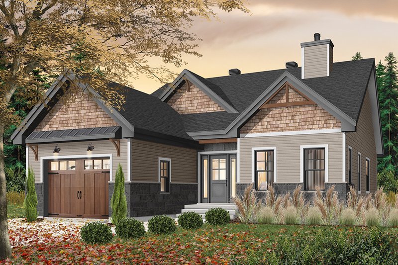 Dream House Plan - Exterior - Front Elevation 5 for Craftsman House Plan #23-2692 - 2 bed, 2 bath