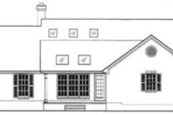 Exterior - Rear Elevation for Traditional House Plan #406-184 - 3 bed, 2 bath