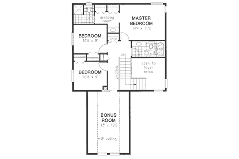 Dream House Plan - Floor Plan - Upper Floor for Traditional House Plan #18-9048 - 4 bed, 2.5 bath