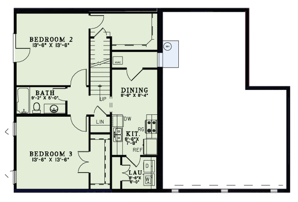 Country Floor Plan - Lower Floor Plan #17-3354