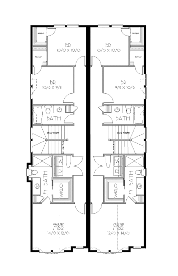 Traditional Floor Plan - Upper Floor Plan #423-2