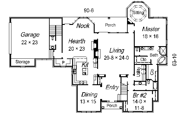 European Floor Plan - Main Floor Plan #329-324