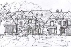 Tudor Exterior - Front Elevation Plan #141-281