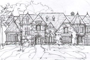 Tudor Exterior - Front Elevation Plan #141-281