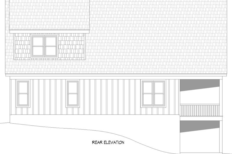 Architectural House Design - Exterior - Rear Elevation for Southern House Plan #932-792 - 4 bed, 3.5 bath