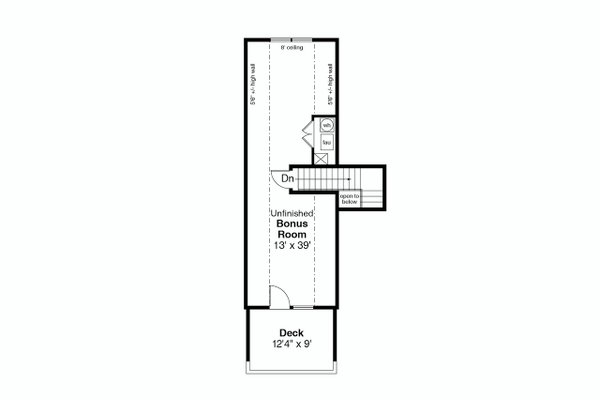 House Plan Design - Cottage Floor Plan - Upper Floor Plan #124-916