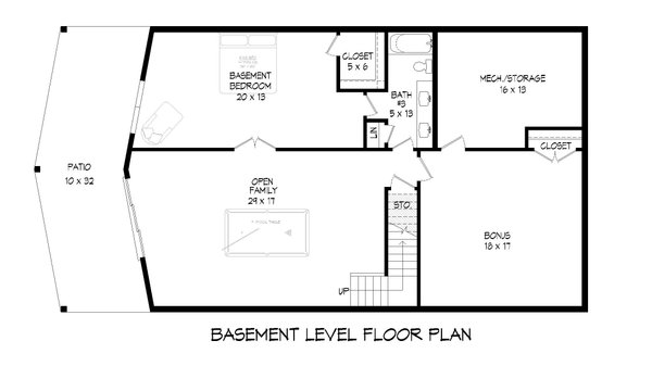 House Design - Country Floor Plan - Lower Floor Plan #932-658