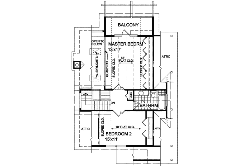 Architectural House Design - Floor Plan - Upper Floor House Plan #118-108 - 5 bed, 2.5 bath