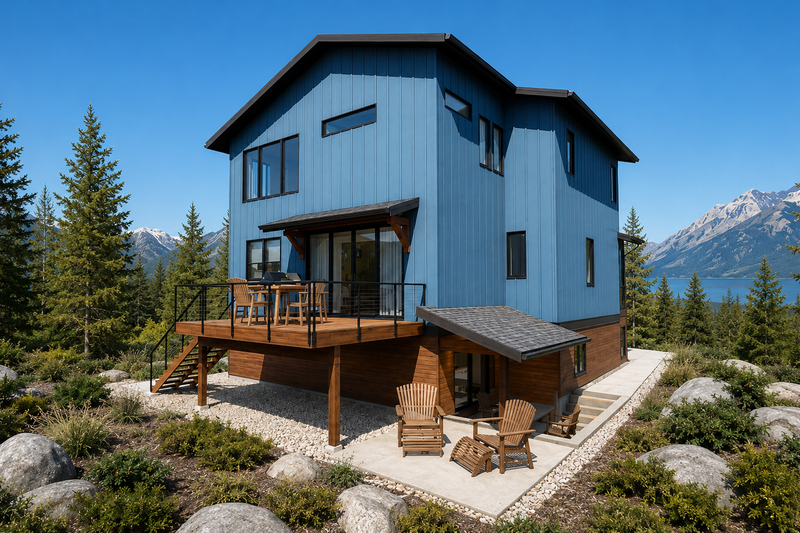 Home Plan - Exterior - Rear Elevation 1 for Contemporary House Plan #48-1232 - 4 bed, 3.5 bath