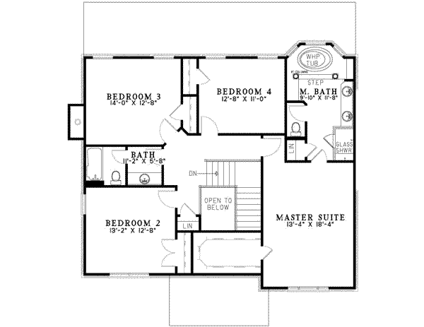 European Floor Plan - Upper Floor Plan #17-2182
