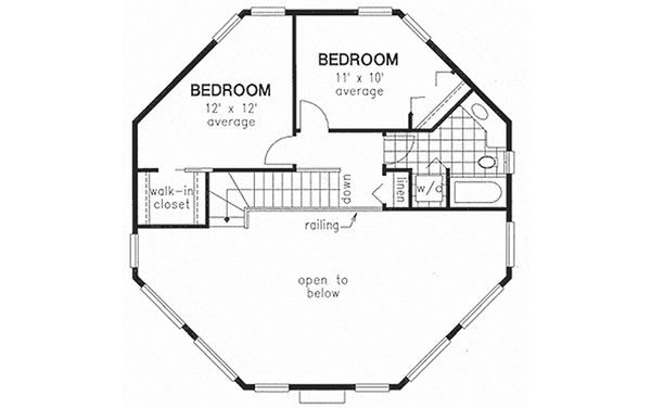 Country Floor Plan - Upper Floor Plan #18-296