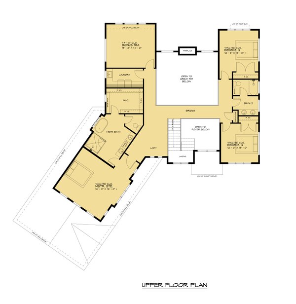 Farmhouse Floor Plan - Upper Floor Plan #1066-251