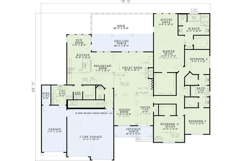 House Blueprint - Floor Plan - Main Floor for European House Plan #17-2349 - 5 bed, 3.5 bath