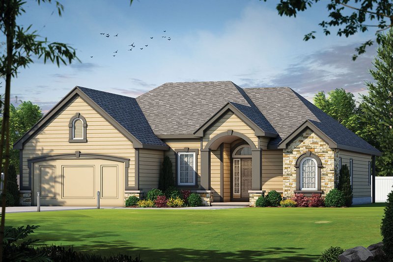 House Plan Design - European Exterior - Front Elevation Plan #20-1380