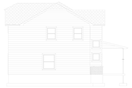 Exterior - Other Elevation 1 for Traditional House Plan #1060-138 - 4 bed, 2.5 bath
