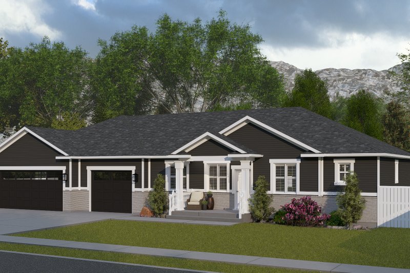 House Blueprint - Exterior - Front Elevation 6 for Craftsman House Plan #1060-475 - 2 bed, 3 bath