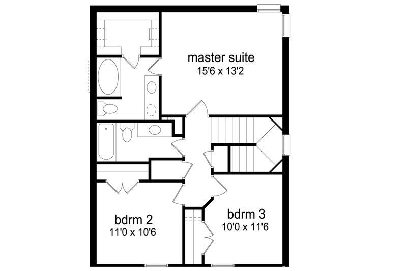 Home Plan - Floor Plan - Upper Floor for Craftsman House Plan #84-500 - 3 bed, 2.5 bath