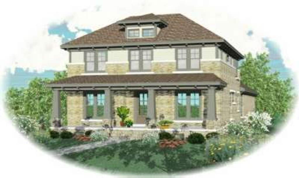 Exterior - Front Elevation 2 for Bungalow House Plan #81-439 - 3 bed, 3 bath