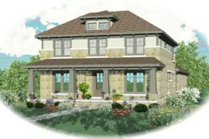 Exterior - Front Elevation 2 for Bungalow House Plan #81-439 - 3 bed, 3 bath