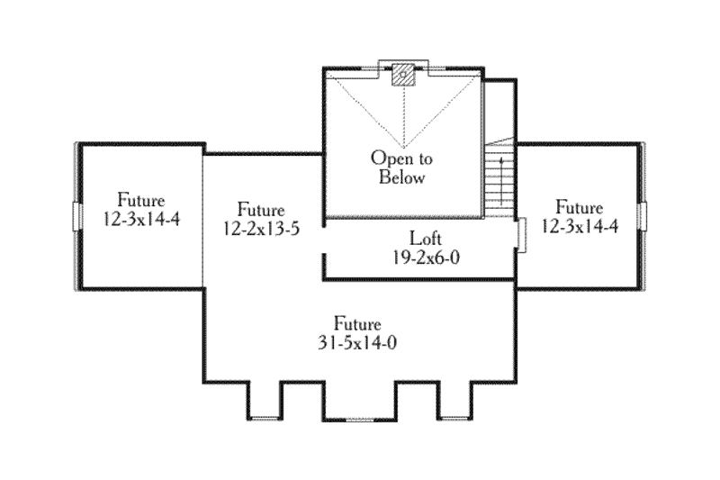 Dream House Plan - Floor Plan - Upper Floor for European House Plan #406-174 - 3 bed, 2 bath