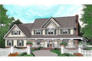 Farmhouse with wrap around porch 2,600 sft