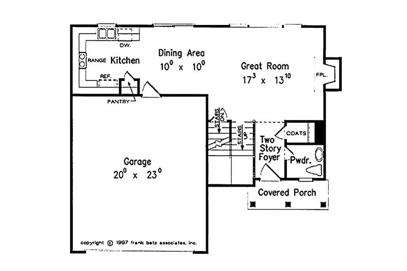 Dream House Plan - Floor Plan - Main Floor for Colonial House Plan #927-334 - 3 bed, 2.5 bath
