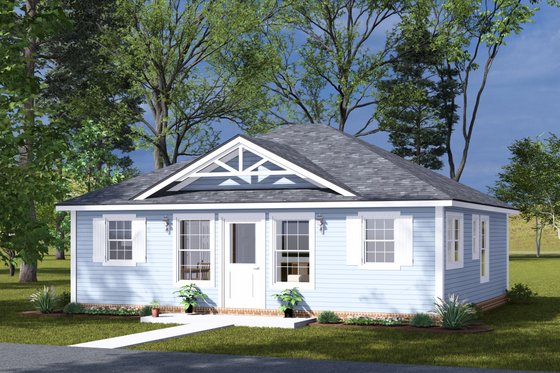 Exterior - Other Elevation for Cottage House Plan #513-2307 - 2 bed, 2 bath