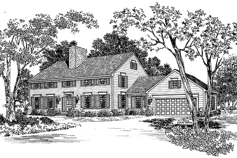 House Blueprint - Classical Exterior - Front Elevation Plan #72-680