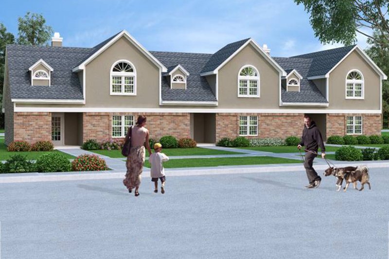 Home Plan - Exterior - Front Elevation 3 for Traditional House Plan #45-452 - 6 bed, 6 bath