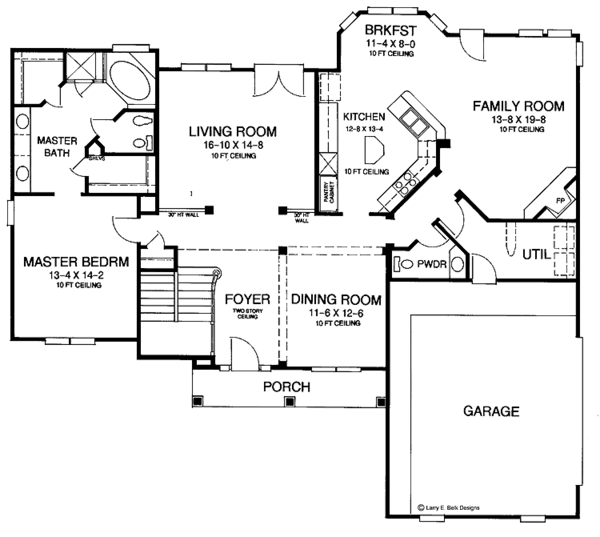 House Design - Traditional Floor Plan - Main Floor Plan #952-43
