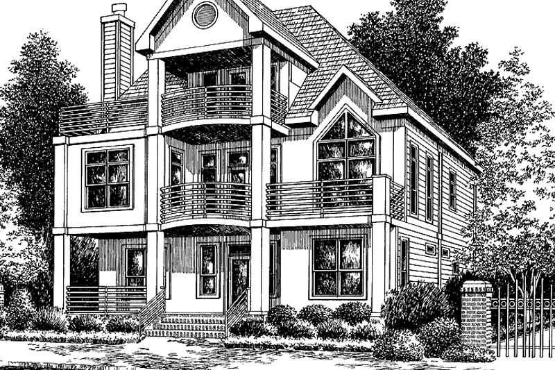 Home Plan - Exterior - Front Elevation 3 for Contemporary House Plan #952-111 - 3 bed, 3 bath