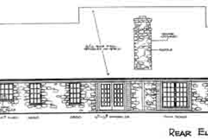 House Blueprint - Exterior - Rear Elevation for Farmhouse House Plan #310-193 - 4 bed, 2 bath